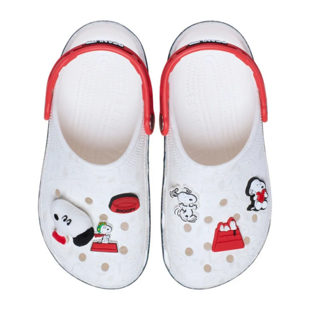Crocs Peanuts Classic 211124-90H Clogs Men's US 11 White Comfort Shoes JAX2138